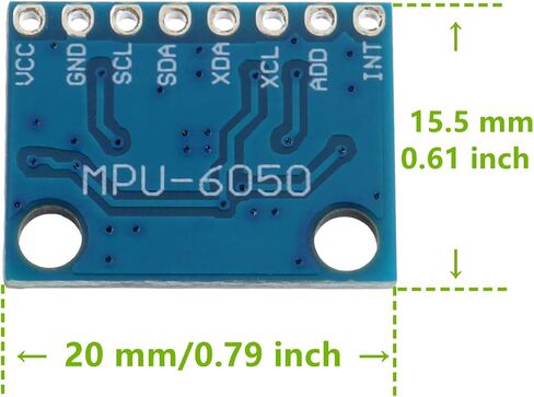 EPLZON 3 قطعة MPU-6050 GY-521 MPU6050 3 محاور وحدة التسارع 6 DOF الجيروسكوب وحدة الاستشعار 16 بت AD محول إخراج البيانات IIC I2C لاردوينو in Saudi Arabia