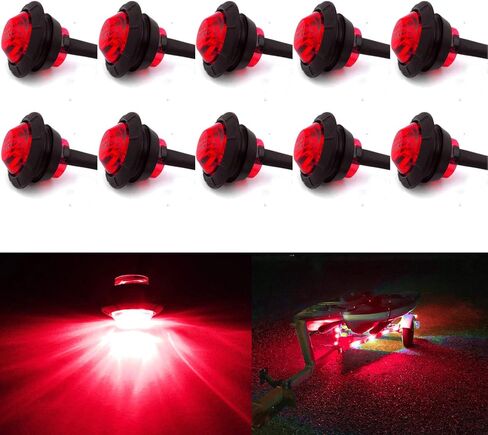 10 Pack Waterproof Marine Boat LED Lights, LED Underwater Lighting, Utility Led Interior Lights Navigation Lights Deck Courtesy Lights 12V for Yacht Boat Fishing Pontoon Sailboat Kayak (White) in Saudi Arabia