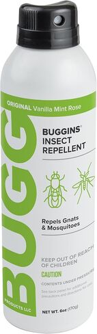BUGGINS Original - Insect Repellent - Gnats & Mosquitoes, DEET Free, Non-Greasy - 4 oz Pump Spray Bottle in Saudi Arabia