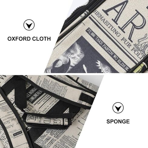 حقيبة جيتار EXCEART مقاس 40/41 بوصة على شكل صحيفة إسفنجية مبطنة لحمل الجيتار حقيبة ظهر جيتار مقاومة للماء قابلة للتعديل حقيبة جيتار كلاسيكية هدية (نمط عشوائي) in Kuwait