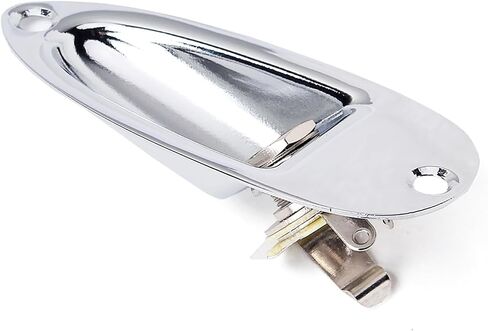 WLDJXLGL Boat style 1/4 inch Guitar Input Jack Socket Plate Output Loaded parts Guitar Strat jack for Fender Stratocaster Strat St Mono for Electric Guitar Replacement Parts (Chrome) in Saudi Arabia