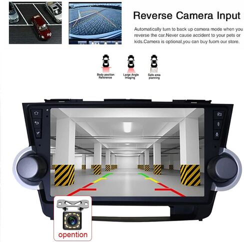 Android 13 لسيارة Toyota Highlander Radio 2008-2013 ستيريو للسيارة 10.1 بوصة شاشة لمس لاسلكية Carplay Android Auto GPS Navigation مع كاميرا عكسية مجانية 4+64GB in Saudi Arabia