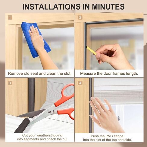 شريط ختم تجريد الطقس للأبواب من إسفنج "Q" من Miookiss، ختم باب تجريد الطقس على شكل حرف V بطول 20 قدم للأبواب والنوافذ، تركيب فتحة للبطاقات وسهل القطع حسب الحجم (القهوة) in Kuwait