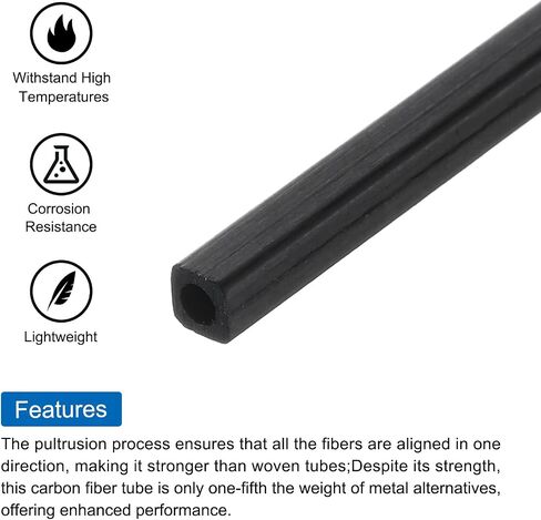 MECCANIXITY أنبوب مربع من ألياف الكربون 3x2x420 مللي متر أنابيب من ألياف الكربون Pultruded لطائرة RC 3 قطعة in Saudi Arabia