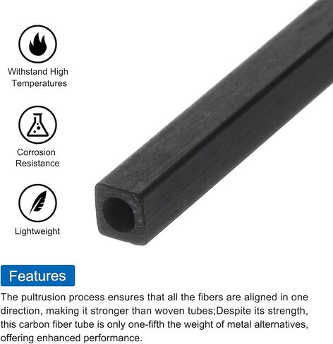 MECCANIXITY أنبوب مربع من ألياف الكربون 3x2x420 مللي متر أنابيب من ألياف الكربون Pultruded لطائرة RC 3 قطعة in Saudi Arabia