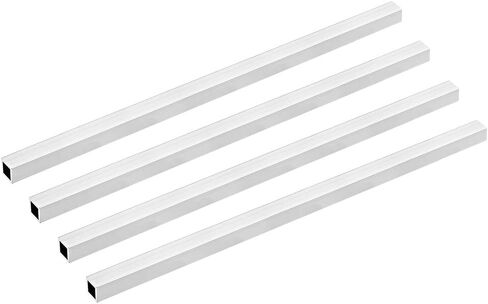 uxcell 6063 Aluminum Square Tube, 12mmx12mmx1mm Wall Thickness 300mm Length Seamless Straight Pipe Tubing 4 Pcs in Saudi Arabia