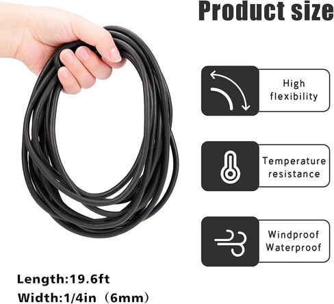 Backer Rod 1/8 Inch Rubber Caulk Saver,Foam Backer Rod for Gaps and Joints,Concrete Expansion Joint Filler,19.6 feet Length in Saudi Arabia
