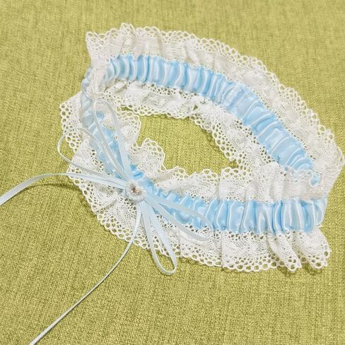 Wedding Garters for Bride Lace Leg Garter Belt Bridal Garters with Bow Stretch in Saudi Arabia
