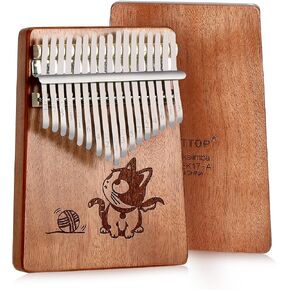East top Kalimba 17 Keys Thumb Piano musical instrument Portable Mbira Finger Piano with Mahogany Wood, Gift for Adults, Beginners and professinals in Kuwait