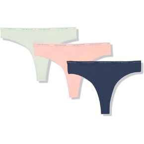 Tommy Hilfiger Women's Microfiber Thong Underwear with Elastic Waistband 3-Pack in Kuwait