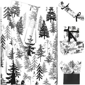 100 ورقة مناديل شجرة عيد الميلاد، 20 × 14 بوصة ألوان مائية شجرة عيد الميلاد هدية ورق تغليف فن أخضر مناديل تزيينية لمستلزمات حفلات الشتاء لعيد الميلاد (أخضر حكيم) in Kuwait