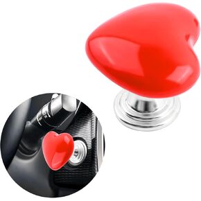 Car Push Start Button Cover with Heart Shape,Press-Designed Push to Start Button Cover for Car Decor & Scratch Resistance,Cute Vehicle Accessories Engine Starts Buttons Covers (Pink) in Kuwait