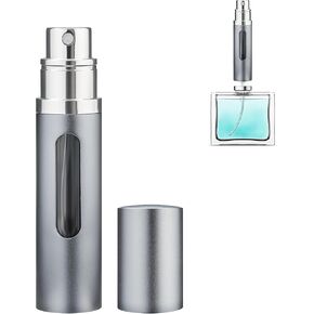 زجاجة عطر رذاذ قابلة لإعادة الملء، زجاجة سفر فاخرة مضادة للتسرب سعة 5 مل، قابلة لإعادة الملء، رذاذ عطر محمول (أسود) in Saudi Arabia