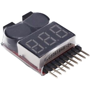 1-8S 2-in-1 Digital Display Power Monitor Battery Low Voltage Meter Indicator Checker Buzzer Alarm in Saudi Arabia