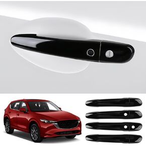 Car Door Handle Cover for Mazda CX-5 2013-2025，CX-3 2016-2021，CX-9 2016-2023，Mazda 3 2010-2018，Mazda 6 2009-2021 Auto Exterior Accessories Handle Protectors Covers 【No 2 Smart Entry Holes】 in Kuwait