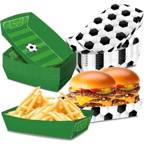 لا طي مطلوب 50 حزمة 3LB كرة القدم للأغذية صواني كرة القدم لحفلات كرة القدم لوازمة كبيرة من الأطعمة الغذائية مع التخلص منها لحفل كرة القدم Hot Dog Fopcorn Nacho Snack in Kuwait