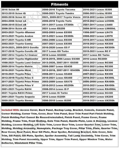 51 قطعة من مشابك تثبيت لوحة زخرفة الباب من Rexka لسيارة Lexus Toyota 90467-A0005 Camry FJ Cruiser Highlander RAV4 4-Runner ES GX LS - مزيل جسم لوحة الزخرفة التلقائي متعدد الأغراض in Saudi Arabia