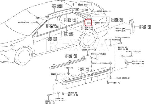 51 قطعة من مشابك تثبيت لوحة زخرفة الباب من Rexka لسيارة Lexus Toyota 90467-A0005 Camry FJ Cruiser Highlander RAV4 4-Runner ES GX LS - مزيل جسم لوحة الزخرفة التلقائي متعدد الأغراض in Saudi Arabia