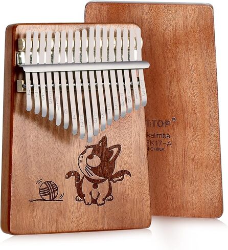 East top Kalimba 17 Keys Thumb Piano musical instrument Portable Mbira Finger Piano with Mahogany Wood, Gift for Adults, Beginners and professinals in Kuwait