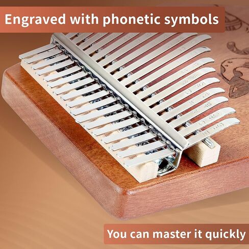 East top Kalimba 17 Keys Thumb Piano musical instrument Portable Mbira Finger Piano with Mahogany Wood, Gift for Adults, Beginners and professinals in Kuwait