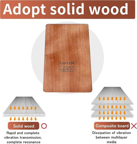 East top Kalimba 17 Keys Thumb Piano musical instrument Portable Mbira Finger Piano with Mahogany Wood, Gift for Adults, Beginners and professinals in Kuwait