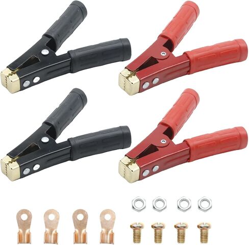 4Pcs 1000A Battery Jumper Cable Clamps, Battery Charger Clamps Jumper Cable Ends Heavy Duty Car Battery Clamps Pure Copper, Battery Alligator Clamps for Jump Starter Cables in Saudi Arabia