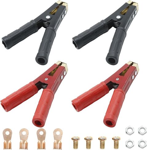 4Pcs 1000A Battery Jumper Cable Clamps, Battery Charger Clamps Jumper Cable Ends Heavy Duty Car Battery Clamps Pure Copper, Battery Alligator Clamps for Jump Starter Cables in Saudi Arabia
