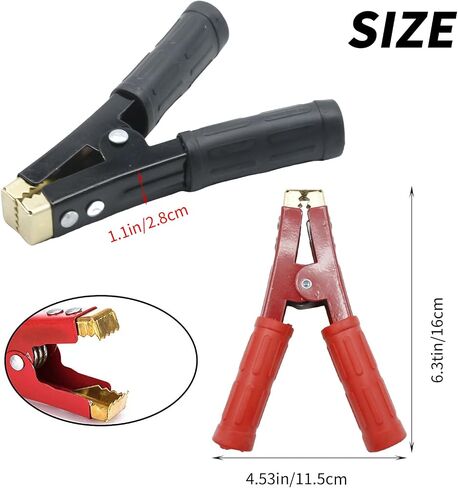 4Pcs 1000A Battery Jumper Cable Clamps, Battery Charger Clamps Jumper Cable Ends Heavy Duty Car Battery Clamps Pure Copper, Battery Alligator Clamps for Jump Starter Cables in Saudi Arabia