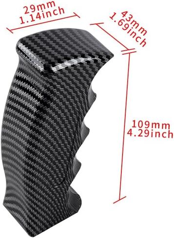 JDM Metal Carbon Fiber Slotted Pistol Grip Handle Manual Gear Stick Shift Knob in Saudi Arabia
