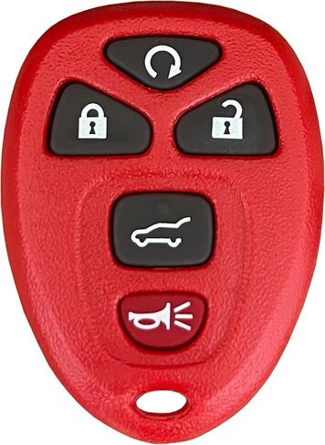 غطاء مفتاح Fob لسيارة Chevy Suburban Tahoe Traverse / GMC Acadia Yukon / Cadillac Escalade SRX/ Buick Enclave / Saturn Outlook استبدال لغطاء مفتاح بعيد للدخول بدون مفتاح (أحمر) in Kuwait