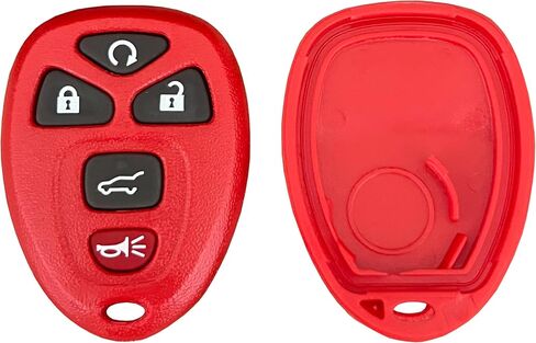 غطاء مفتاح Fob لسيارة Chevy Suburban Tahoe Traverse / GMC Acadia Yukon / Cadillac Escalade SRX/ Buick Enclave / Saturn Outlook استبدال لغطاء مفتاح بعيد للدخول بدون مفتاح (أحمر) in Kuwait