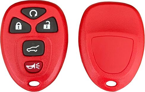 غطاء مفتاح Fob لسيارة Chevy Suburban Tahoe Traverse / GMC Acadia Yukon / Cadillac Escalade SRX/ Buick Enclave / Saturn Outlook استبدال لغطاء مفتاح بعيد للدخول بدون مفتاح (أحمر) in Kuwait