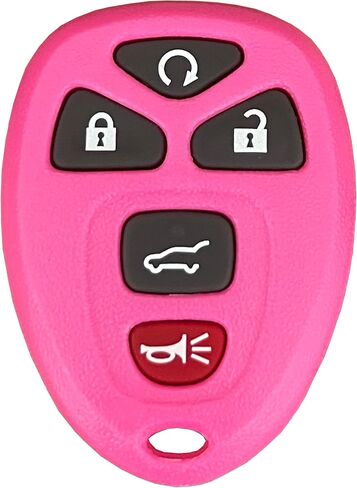 غطاء مفتاح Fob لسيارة Chevy Suburban Tahoe Traverse / GMC Acadia Yukon / Cadillac Escalade SRX/ Buick Enclave / Saturn Outlook استبدال لغطاء مفتاح بعيد للدخول بدون مفتاح (أحمر) in Kuwait