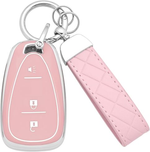 Key Fob Cover with Keychain for Chevy Chevrolet Equinox 2018-2020 Sonic 2017-2020 Spark 2016-2022 Traverse Equinox in Kuwait