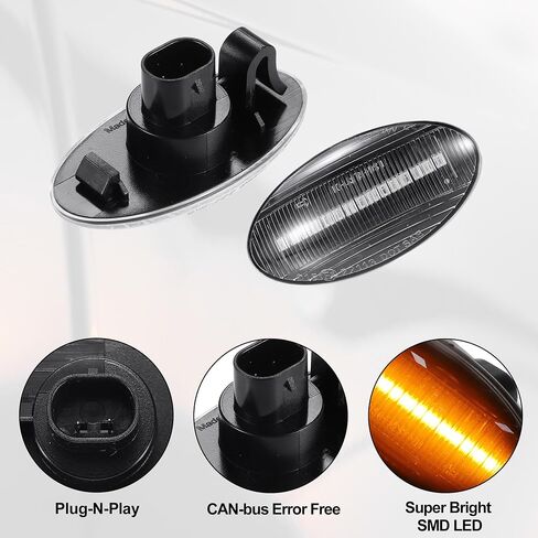 X AUTOHAUX NO.36410-63J02/36410-84M00 Clear Lens LED Amber Lights Side Marker Turn Signal Light for Suzuki Alto GF 2009-2013 for Suzuki SX4 S-Cross 2013-2020 in Saudi Arabia