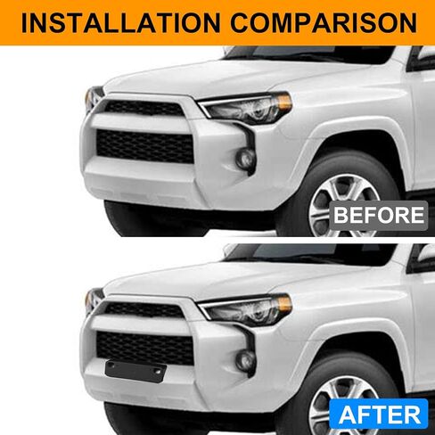إطار لوحة الترخيص متوافق مع 4Runner 2010-2024 حامل دعامة لوحة ترخيص المصد الأمامي استبدال 5211435040 TO1068130 in Kuwait