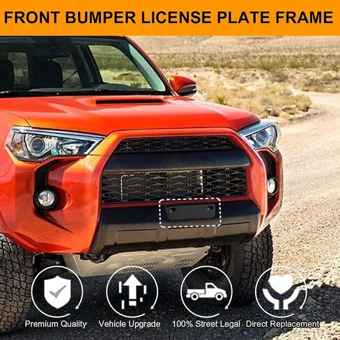 إطار لوحة الترخيص متوافق مع 4Runner 2010-2024 حامل دعامة لوحة ترخيص المصد الأمامي استبدال 5211435040 TO1068130 in Kuwait