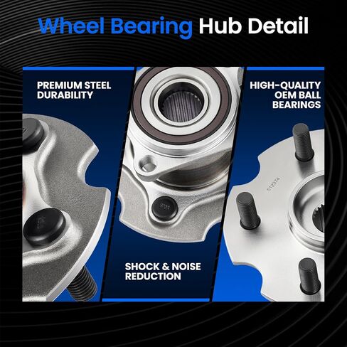 512374 Rear Wheel Bearing and Hub Assembly Compatible with Lexus NX200t 2015-2017, NX300 2018-2021, NX300h 2015-2021, Compatible with Toyota RAV4 2006-2018, 5-Lug with ABS 2PCS in Saudi Arabia