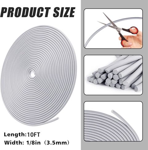 50 Ft 1/8 inch Backer Rod,Backer Rod Caulk Saver for Gaps and Joint Concrete Filling, Grey Weather Strip Seal Concrete Expansion Joint Filler (1/8 inch *50 feet) in Kuwait