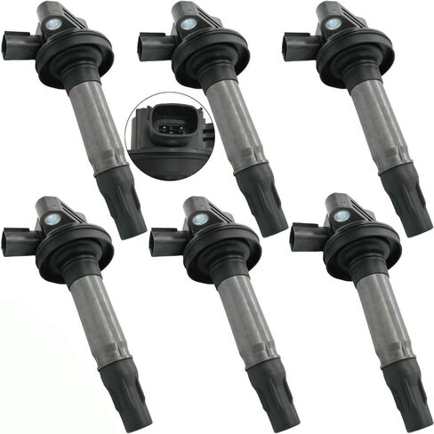 6Pcs UF-553 DG520 Ignition Coil for Ford Edge Flex Fusion Taurus Mustang TaurusX for Lincoln MKS MKT MKK MKZ for 2008-2009 Mercury Sable 3.5L 3.7L V6 Mazda 6 CX-9 E1095 7T4Z-12029-E in Saudi Arabia