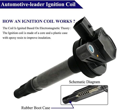 6Pcs UF-553 DG520 Ignition Coil for Ford Edge Flex Fusion Taurus Mustang TaurusX for Lincoln MKS MKT MKK MKZ for 2008-2009 Mercury Sable 3.5L 3.7L V6 Mazda 6 CX-9 E1095 7T4Z-12029-E in Saudi Arabia