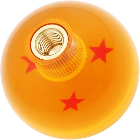 AJP Distributors M8 M12 x 1.25 / M10 x 1.5 Thread Universal 3 Star Shift Knob, M8x1.25 M10x1.5 M12x1.25 JDM VIP M/T Manual Stick Gear Shifter Lever Screw On Adapter Nut Orange in Saudi Arabia