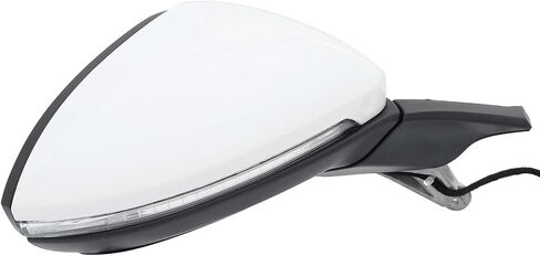 Right Passenger Side Mirror Fit for Volkswagen Golf GTI 2015-2021, White Door Mirror with Turn Signal Heated Power Glass (6 Pins) in Saudi Arabia
