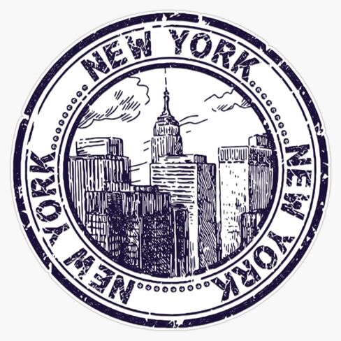New York New York Sticker Bumper Sticker Vinyl Decal 5" in Saudi Arabia