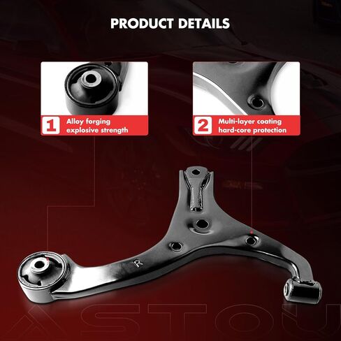 12PCS ASTOU Front Suspension Kit fit for 2006-2011 for Hyundai Accent Lower Control Arm Inner Outer Tie Rod End Sway Bar End Link Lower Ball Joint Steering Rack Boot in Saudi Arabia