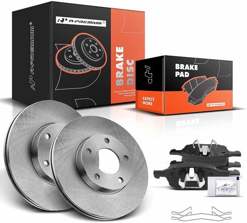A-Premium 10.94 inch (278mm) Front Vented Disc Brake Rotors + Ceramic Pads Kit Compatible with Select Mazda Models - 3 2004 2005 2006 2007 2008 2009 2010 2011 2012 2013, 6-PC Set in Saudi Arabia
