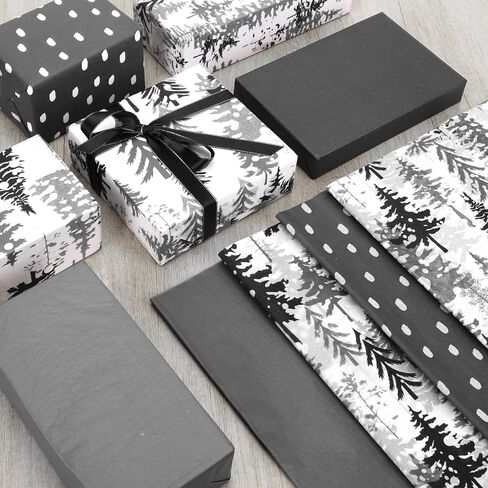 100 ورقة مناديل شجرة عيد الميلاد، 20 × 14 بوصة ألوان مائية شجرة عيد الميلاد هدية ورق تغليف فن أخضر مناديل تزيينية لمستلزمات حفلات الشتاء لعيد الميلاد (أخضر حكيم) in Kuwait