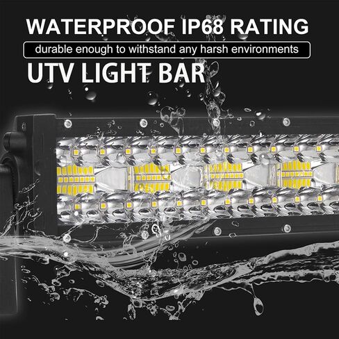 LANGBO-20-Inch Triple-Row LED Light Bar, 120W Ultra-Bright Off-Road Light, 12,000 Lumens Spot & Flood Combo, 12V Wiring Harness for Pickup, SUV, ATV, UTV, Roof, Bumper, Driving Fog Lights in Saudi Arabia