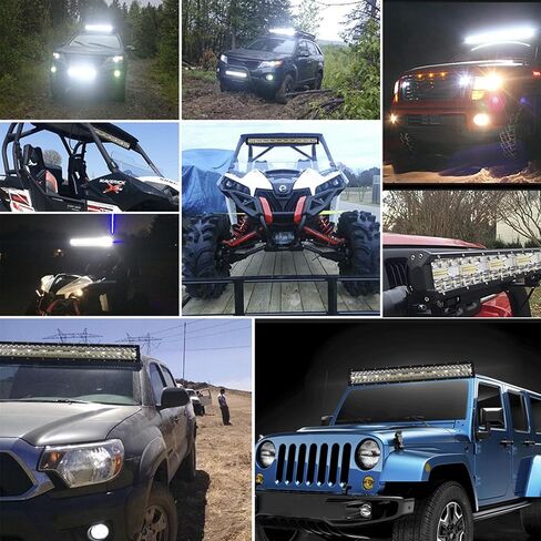 LANGBO-20-Inch Triple-Row LED Light Bar, 120W Ultra-Bright Off-Road Light, 12,000 Lumens Spot & Flood Combo, 12V Wiring Harness for Pickup, SUV, ATV, UTV, Roof, Bumper, Driving Fog Lights in Saudi Arabia