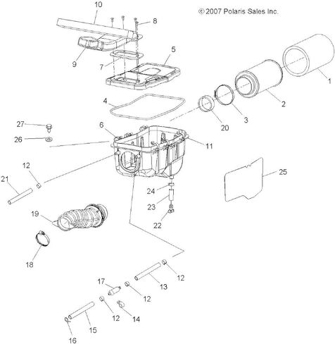 حذاء Polaris ATV Air Box، جزء OEM الأصلي 5413364، الكمية 1 in Saudi Arabia